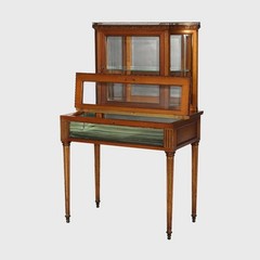 Antique French Louis XVI Gilt Wood & Ormolu Vitrine c1920