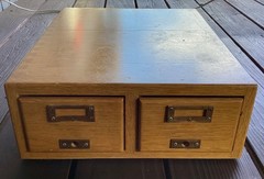 Vintage Oak Library Card Catalog By Gaylord Bros (Please Read Description)
