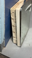 Vintage Arched Steel Medicine Cabinet. Can Make Shelves! Tarnished Mirror Silver
