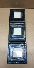 VTG 5×17 Multi Triple Black 3″ Photo Tin Ceiling Metal Picture Frame Old 643-26B