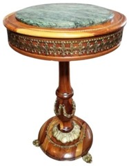 Antique French Louis XVI Style Marble Top Gilted Filgree Gueirdon Table 1800’s