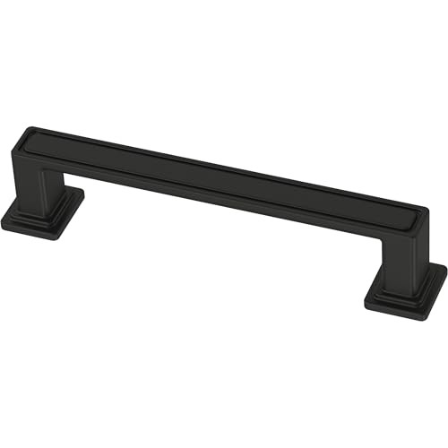 Franklin Brass 10 Pack Matte Black Cabinet Handles 3-3/4 inch (96mm) for