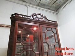 Henkel Harris Flame Mahogany Corner Cabinet Breakfront Hutch