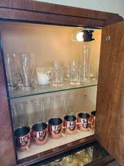 MCM Art Deco 1940 Vintage Doctor Medical or Bath/Bar Cabinet Hamilton #9110-A