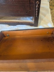 vintage Federal Style Wood Sewing Cabinet Springfield furniture works antique