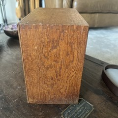 Small Vintage Wooden Filing Rack / Cabinet/ Letter – A5. MCM, Dovetailed Joints