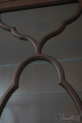 71978: KARGES 4 Door Mahogany Breakfront China Cabinet