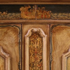 Venetian sideboard furniture lacquered painted wood cabinet antique style 900
