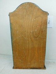Primitive Charming 2Door Wooden Wall Display Cabinet 21″ T Painted Shabby V Cool
