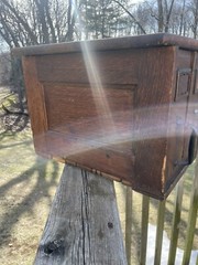 Antique Yawman & Erbe apothecary file cabinet library card catalog storage box