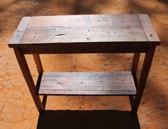Antique Reclaimed Longleaf Heart Pine Wood Sofa Table 30”L x 36”H x 12”W