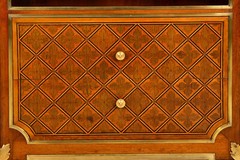 Mercier Frères French Bronze-Mounted Mahogany Bedside Cabinet Commode