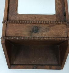 Antique Medicine Apothecary Pharmacy cabinet wall hanging beveled glass barn sty