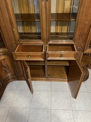 vintage cabinets and cupboards with curved glass doors curved wood doors