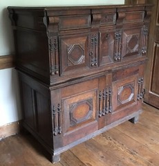 Rare 17th Century Court Cabinet Original Condition 1635-60