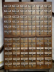 Library Card Catalogue Cabinet Large 72 drawer 1960s Antique Vintage Rare