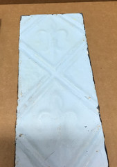 VTG Pair Decorative Tin Ceiling Metal Single Hook Wall Rack Plaque Old 404-26B