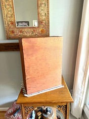 Vtg Wood Display Cabinet | Glass Door Display Cabinet | Apothecary Wood Cabinet