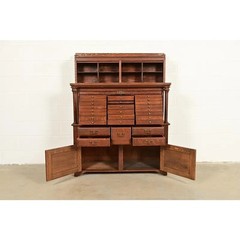 Arts & Crafts Oak Tambour Dental Cabinet by American Cabinet Co., Circa 1900