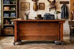 Antique Store Counter Wood Bar Kitchen Island industrial loft vintage tabletop