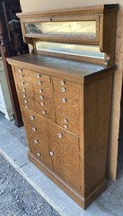 VICTORIAN OAK DENTAL CABINET, AMERICAN CABINET CO.