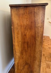 Antique French Walnut Vitrine Display Cabinet