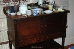 Antique 1800s Farmhouse Dining Room Cabinet Sideboard John Hayes Warren Ohio