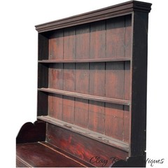 Antique welsh dresser cabinet cupboard walnut old finish 18th Hunt Board George