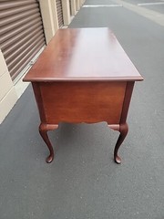 BASSETT FURNITURE QUEEN ANNE DESK CHERRY MAHOGANY 54″×24″×30″