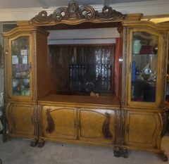 French Style Entertainment Center 2 Beveled China Cabinets