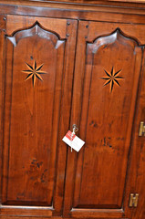 Large (100cm) Antique 19th Century Sheraton Style Hanging Cupboard,c1870