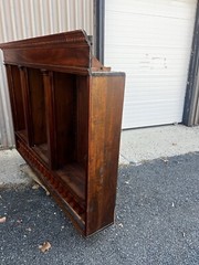 WOW vintage antique mahogany post Office work cabinet 83” L x 101” H x 15.5” D