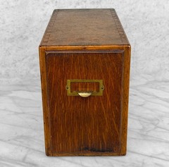 Antique Quartersawn Oak Library File Card Catalog Cabinet by Shaw-Walker
