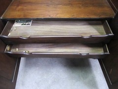 Vintage French Provincial Bookcase Cabinet with Wire Mesh Doors
