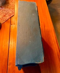 Primitive New England Blue-painted Spice Cabinet.