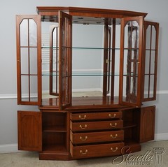 62635: HENKEL HARRIS Cherry Distressed Finish China Cabinet