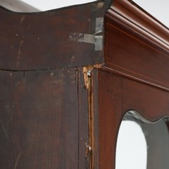 Antique Dutch Marquetry Mahogany Display Cabinet with Ormolu Mounts C1890