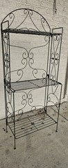 🔥 Vintage French Bakers Rack 3 Tier Scrolling Wrought Iron