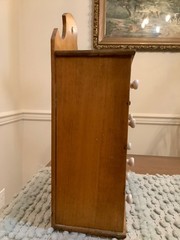 Antique Wooden Apothecary Spice Chest Cabinet 8 Drawers Primitive Farmhouse