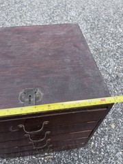 Antique Wooden Tabletop Cabinet Drawer Jewelry Collector Apothecary Victorian