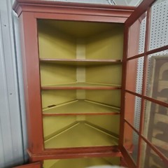 1800’s Square Nailed CORNER CUPBOARD ANTIQUE COLLECTIBLE FURNITURE