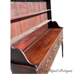 Antique welsh dresser cabinet cupboard walnut old finish 18th Hunt Board George