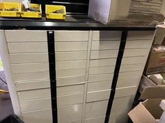 Vintage Art Deco Steel and Wood Dental Cabinet by American Cabinet