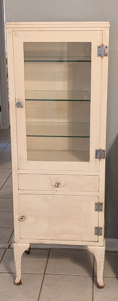 Vintage/Antique? Art Deco Metal Medical Cabinet