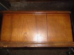 Antique Spool/Small screws Cabinet 2 Drawer Beautiful Patina W/ Glass Drawers