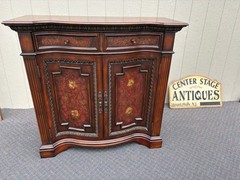 67704 Elegant Traditional Wood Storage Cabinet with Decorative Panels