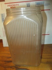 HOOSIER CABINET ORIGINAL SQUARE COFFEE SPICE JAR LOT # 17-G
