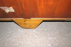 Antique Carved Solid Maple China Closet