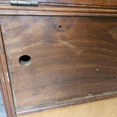 VTG 50s Walnut Turntable/Stereo/Phonograph Cabinet W/Doors Album/Record Storage
