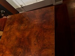 Vintage Mid Century Modern Burled Walnut Cocktail Coffee Table